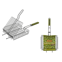 Plasa pentru gril BoyScout 30X25X5.5cm+ evantai