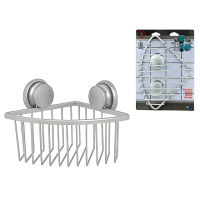 Cos de colt pe ventuze Tendance Aluminium 19.7X19.7X19cm, gri Cos de colt pe ventuze Tendance Aluminium 19.7X19.7X19cm, gri