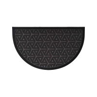 Covoras pentru antreu semicerc 45X75cm Luance Wilson gri inchis, Poliester/Cauciuc