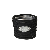 Ghiveci pentru flori D19cm, H16cm, ratan, negru