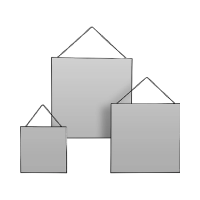 Набор настенных зеркал 3 шт: 35x35/30x30/20x20 см