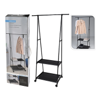 Вешалка-перекладина на колесах 55-85X45X157 Storage, 2 полки
