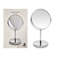 Зеркало Eleganza, D14 см, с металлической подставкой, двустороннее