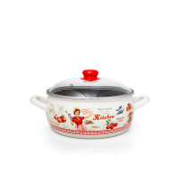 Cratita emailata Kitchen 24cm, 5l, capac din sticla Cratita emailata Kitchen 24cm, 5l, capac din sticla