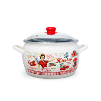 Cratita emailata Kitchen 24cm, 7.5l, capac din sticla Cratita emailata Kitchen 24cm, 7.5l, capac din sticla