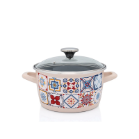 Cratita emailata Imperial 24cm, 6l, capac din sticla Cratita emailata Imperial 24cm, 6l, capac din sticla