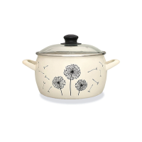 Cratita emailata Papadie 24cm, 7.9l, capac din sticla Cratita emailata Papadie 24cm, 7.9l, capac din sticla