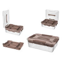 Organizator cu capac cu clame Econova Grand box 10l, 39X29X12.4cm