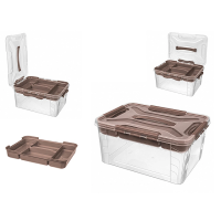 Контейнер с органайзером Econova Grand Box, 15.3l, 39X29X18cm, клипсы, ручка Контейнер с органайзером Econova Grand Box, 15.3l, 39X29X18cm, клипсы, ручка