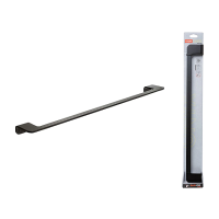 Suport pentru prosoape Tatay Onyx 60X7X3cm, negru, aluminiu + inox, lung