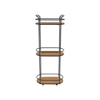 Raft cu 3 nivele Tendance Bamboo 13.5X24.5X62.5cm, metal, bambus
