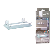Raft MSV Tabarca 30X13cm, sticlă, aluminiu