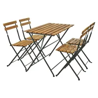 Set mobilier 5 unitati: masa 100X54XH71 cm, 4 scaune 39X44XH79 cm
