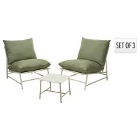 Set mobilier 5 unitati: masa 45X45XH35 cm, 2 scaune 66X85XH75 cm, 2 saltele, alb