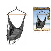 Hamac- scaun suspendabil textil 90X130 cm, max 120 kg, negru, poliester