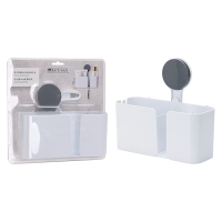 Корзина для ванной комнаты Bathroom 21X9X19 см, белая, пластик Корзина для ванной комнаты Bathroom 21X9X19 см, белая, пластик