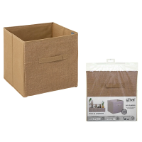 Короб 5Five 31X31X31см с ручкой, бежевый, текстиль Короб 5Five 31X31X31см с ручкой, бежевый, текстиль