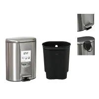 Cos pentru gunoi cu pedala 5Five Siliflex 6l, inox