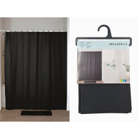 Perdea pentru dus 180X200 cm Tendance, negru, PE50% EVA50% Perdea pentru dus 180X200 cm Tendance, negru, PE50% EVA50%
