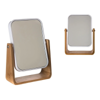 Oglinda de masa 5Five 6X16X22 cm, alb, bambus Oglinda de masa 5Five 6X16X22 cm, alb, bambus