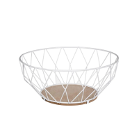 Корзина для фруктов 5Five D28X11.5 см, белая, металл/MDF