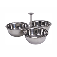 Recipient pentru aperitiv triplu EH 22X11.5X22 cm, inox