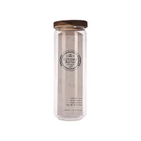 Borcan din sticla cu capac din lemn de salcam EH 1.3 l, 25 cm