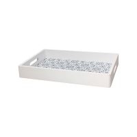 Поднос сервировочный с ручками Tognana Blue Caleido 30X20 см, дерево Поднос сервировочный с ручками Tognana Blue Caleido 30X20 см, дерево