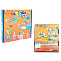 Set Carioca Baby Puzzle Transports cu colorare Set Carioca Baby Puzzle Transports cu colorare