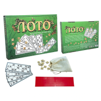 Игра настольная Лото с деревянными фишками(рус)