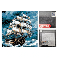 Pictura dupa numere Peisaj pe fundal negru 40X40 cm