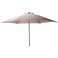 Umbrela de soare D230 см, 6 spite arcuite, maro-gri, husa