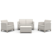 Комплект садовой мебели Scandi 4 ед:стол 52X75X40 см, 2кресла 70X68X77 см, диван