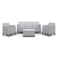 Комплект садовой мебели Scandi 4ед: стол 52X40X75 см, 2 кресла 68X70X78 см, диван