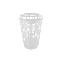 Корзина для белья с крышкой Linda 60 л 45X66 см, белый, полипропилен