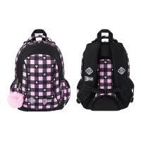 Рюкзак школьный ортопедический 27X17X39 см Pink Checkered