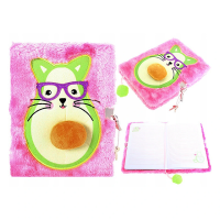 Дневник с замком A5, 96 листов My Little Friend Avocado, плюшевая обложка Дневник с замком A5, 96 листов My Little Friend Avocado, плюшевая обложка