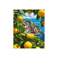 Pictura dupa numere 40X50 cm fundal alb Peisaj