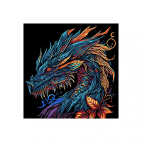 Pictura dupa numere 30X30 cm fundal negru Animale