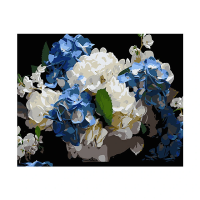 Pictura dupa numere 40X50 cm fundal negru Flori Pictura dupa numere 40X50 cm fundal negru Flori