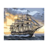 Картина по номерам 40X50 см белый фон Пейзаж