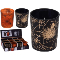 Свеча в стеклянном подсвечнике Halloween