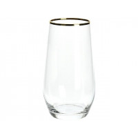 Стакан для напитков Golden Rim 390ml, 14cm, стекло Стакан для напитков Golden Rim 390ml, 14cm, стекло