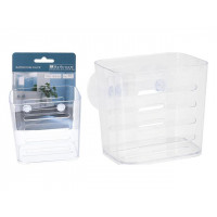 Suport de baie cu 2 Ventuză, 10X8X11cm, plastic Suport de baie cu 2 Ventuză, 10X8X11cm, plastic