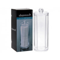 Баночка для ватных дисков Eleganza 19X7cm, пластик Баночка для ватных дисков Eleganza 19X7cm, пластик