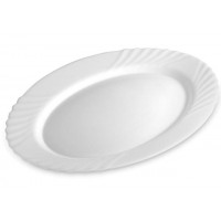 Platou oval 36X26cm Ebro, alb, opalglass Platou oval 36X26cm Ebro, alb, opalglass