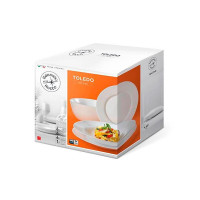 Set farfurii Bormioli Toledo 19buc, sticla de opal Set farfurii Bormioli Toledo 19buc, sticla de opal