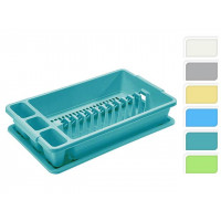 Uscator pentru vesela cu tava Tontarelli 45Х26X8.5cm, plastic Uscator pentru vesela cu tava Tontarelli 45Х26X8.5cm, plastic