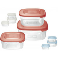 Набор емкостей квадратных Family Food 3шт 0.95l, 1.5l, 2.5l Набор емкостей квадратных Family Food 3шт 0.95l, 1.5l, 2.5l