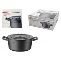 Кастрюля с крышкой Pinti Tradition Pro Black 24cm, 4.4l